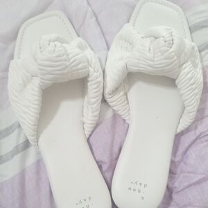 a new day Ivory Textured Sandals